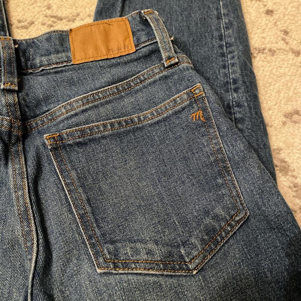 Dark blue medium rise jeans
